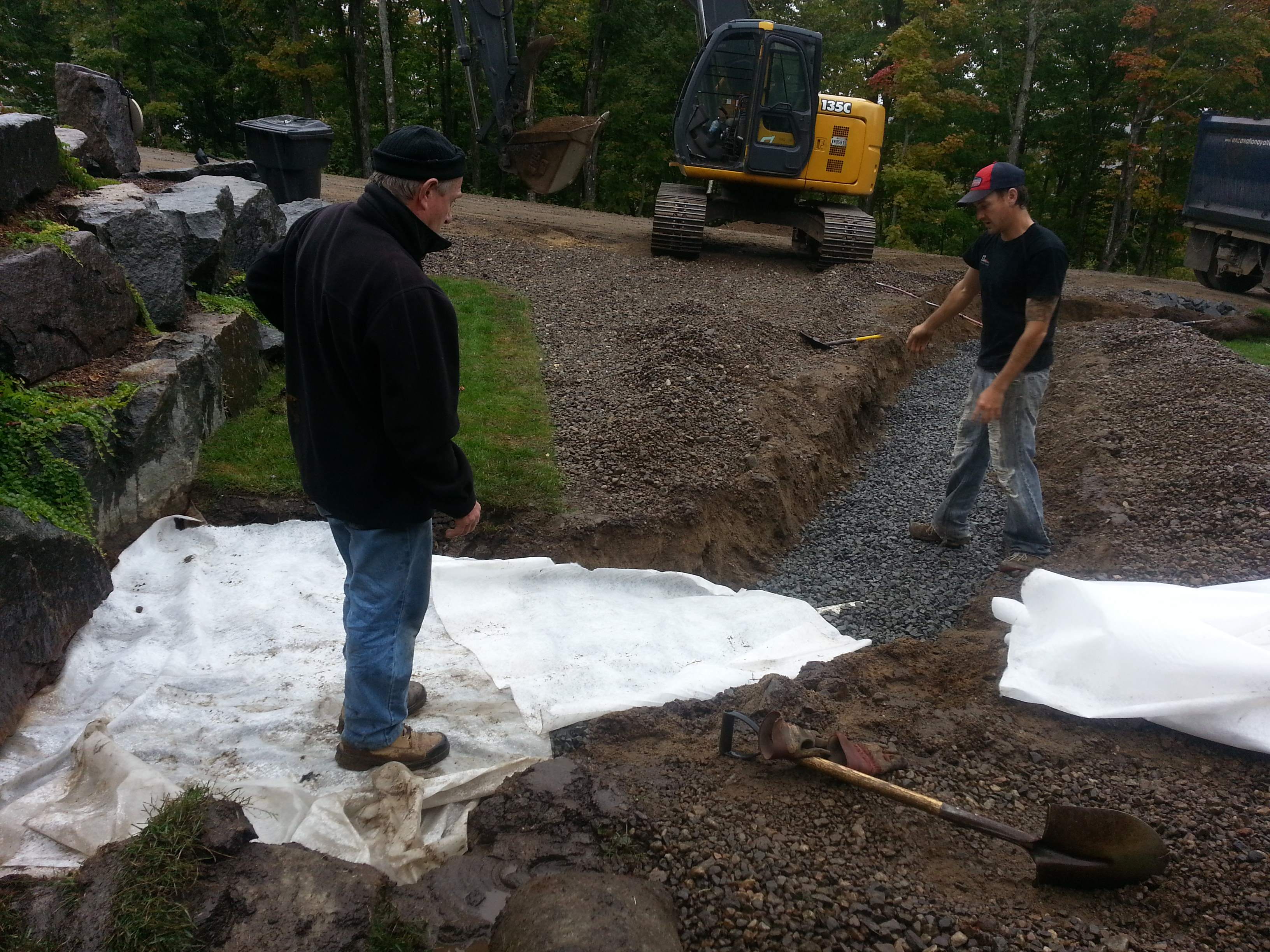 Excavation drainage et remblaie