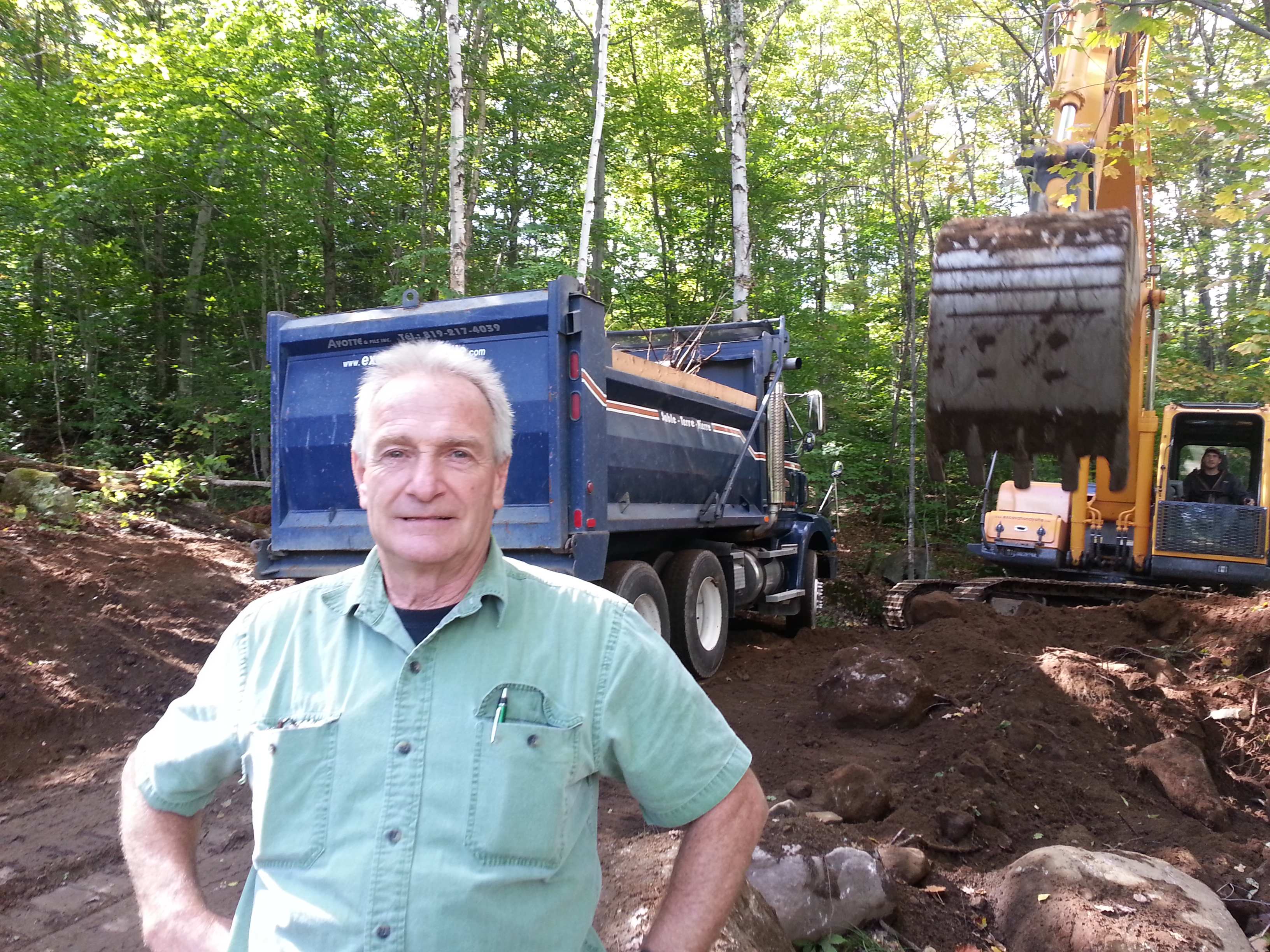 Transport de sable, gravier et terre
